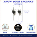 Oxidized Dancing Figure Pearl Earrings