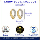 Chic Leaf Design Gold Stud Earrings