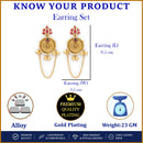 Gold Plated Maharani Style Ghungroo Ethnic Chandbali Earrings