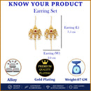 Antique Gold Long Hook Earrings