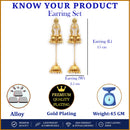 Ethnic Stylish Party Wear Gold Tone Ghungroo Kashmiri Earrings