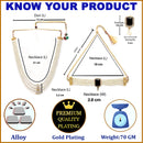 Gold-Plated & Black Stone-Studded & Beaded Layered Temple Jewellery Set Combo