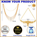 Gold-Plated Floral Textured Jewellery Set Combo