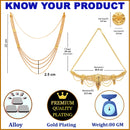 Gold-Plated Floral Intricate Textured Jewellery Set Combo