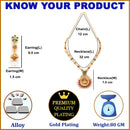 Gold Plated South Indian Temple Jewelry Lakshmi Pendant Necklace Set with Earrings Jewellery Set For Women & Girls (Temple Style Green Stones)
