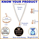 Rose Gold-Plated White American Diamond studded Star Shaped Jewellery Set