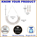 Rhodium-Plated with Silver-Tone Pink & White American Diamond Studded Jewellery Set