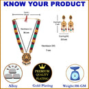 Gold-Plated Kundan Studded & Beaded Long Meenakari Necklace with Earrings Jewellery Set