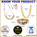 Gold-Plated Peacock Red & Green Temple Coin Jewellery Set with Bangles & Earrings