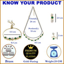 Gold-Plated & Green CZ Stone-Studded Jewellery Set Combo