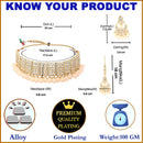 Meenakari Gold-Plated White & Peach-Coloured Kundan-Studded & Pearl Beaded Jewellery Set