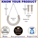 Rose Gold-Plated White and Rose Black American Diamond Studded Necklace & Earrings Jewellery Set