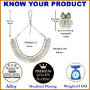 Rhodium-Plated with Oxidised Silver-Plated Pink and Sea Green Artificial Beads Studded & Temple Coin Jewellery Set