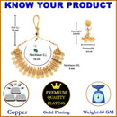 Gold-Plated Lakshmi Coin Necklace with White Pearls Studded and Beaded Jewellery Set