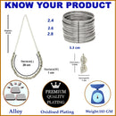 Leaf Shaped Silver-Plated & White American Diamond Studded Jewellery Set Combo