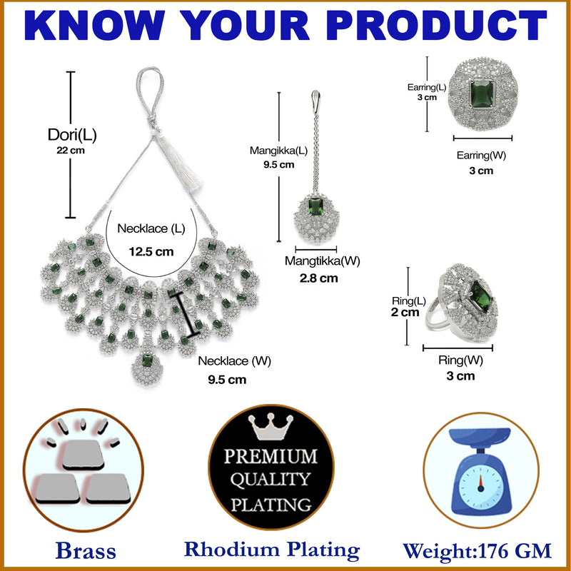 Kiara Advani Inspired Wedding Jewellery Set - GREEN