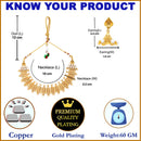 Gold-Plated White Pearls Studded and Beaded Jewellery Set