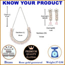 Rose Gold-Plated Pink and Rose Black American Diamond Studded Necklace & Earrings Jewellery Set