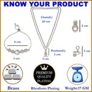 Rhodium-Plated Silver Toned White American Diamond studded Oval Shaped Jewellery Set