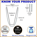 Rhodium-Plated Silver Toned Leaf Sea Green American Diamond Studded Long Necklace with Drop Earrings Jewellery Set