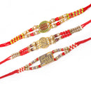 Mens Combo of 3 Jay Shree Ram with Swastik Gada Rakhi