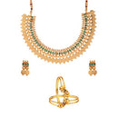 Zeneme Precious Collection with Temple Coin Necklace Set & Bangle Set Combo of 2