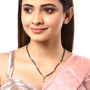 Gold Plated Black Beaded Mangalsutras Set of 3