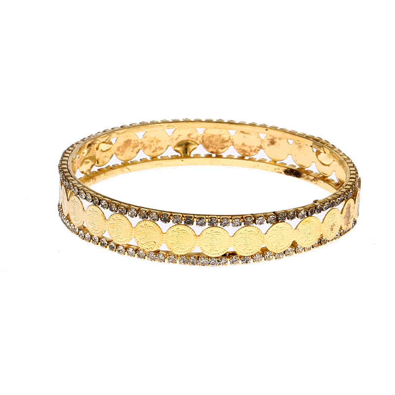 Temple Coin Gold Plated Bangles for Women