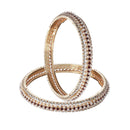 Designer Pearl Antique Gold Plated Bangle Set