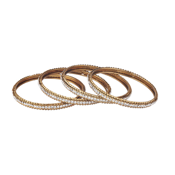 Gold Plated Premium CZ Stone Studded Designer Bangles Jewellery
