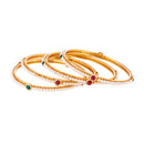 Pearls Gold plated Bangle Set