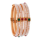 Designer Gold Plated Pearl Bangles