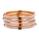Designer Gold Plated Pearl Bangles