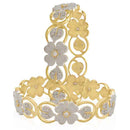 Floral Shape  American Diamond Gold Plated Bangles Jewellery