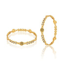 Bangle Gold Plated CZ Studded Queen Victoria Inspired Coin Kada Bangle Set Jewellery For Girl and Women
