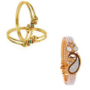 Combo of 3 Traditional Gold Plated Designer Bangles Jewellery