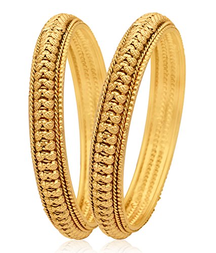 Combo of 6 Exclusive Handcrafted Delicate Broad Design Gold Plated Pearl Bangle Set