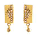Rectangle Shaped Gold Plated American Diamond Studded  Jewellery