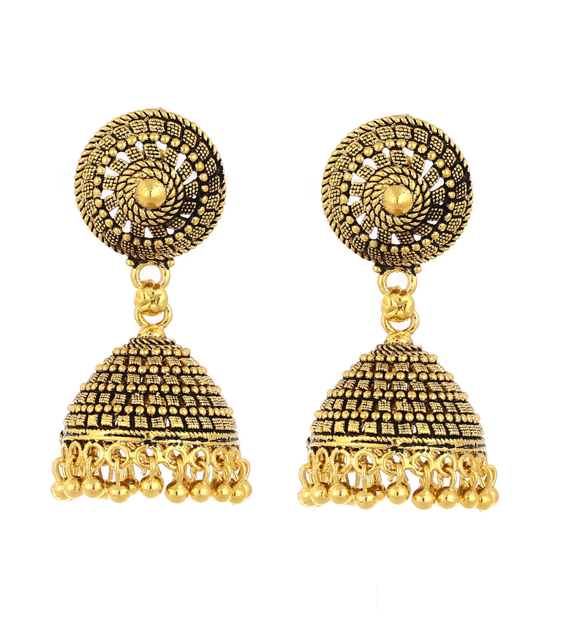 Oxidized Gold Plated  Jhumka Earring Handmade Jewellery