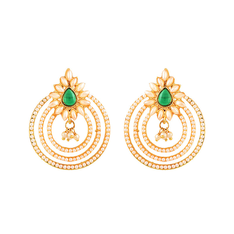Pearls Designer Kundan Jhumka Earring Jewellery For Women and Girls