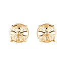 Flower Shaped Gold Plated Brass Cz Diamond  Designer Stud Earring Jewellery