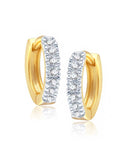 Gold Plated American Diamond Trendy Bali Huggie Earring Jewellery
