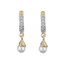 Gold Plated American Diamond Studded Hinged Hoop Huggie Earring Jewellery