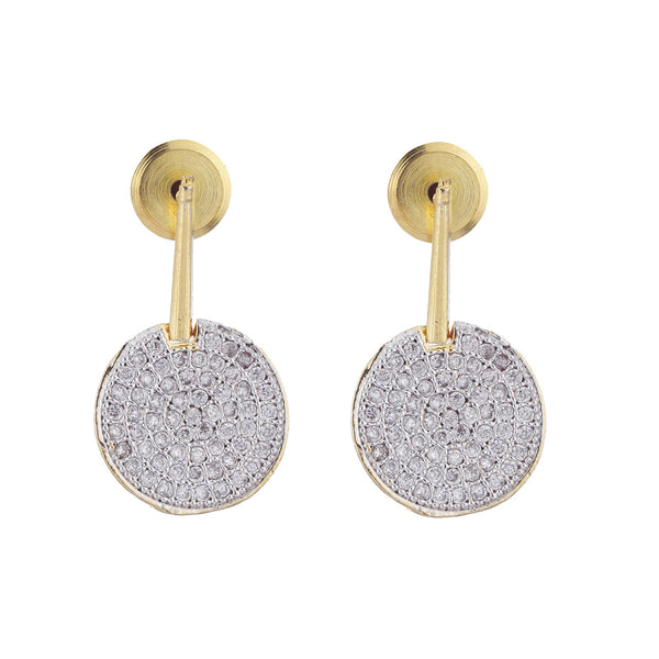 Designer Gold Plated Brass  American Diamond Drop Dangle Earring Jewellery