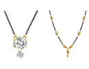 Combo of 2 Gold Plated & American Diamond Mangalsutra Necklace for Women