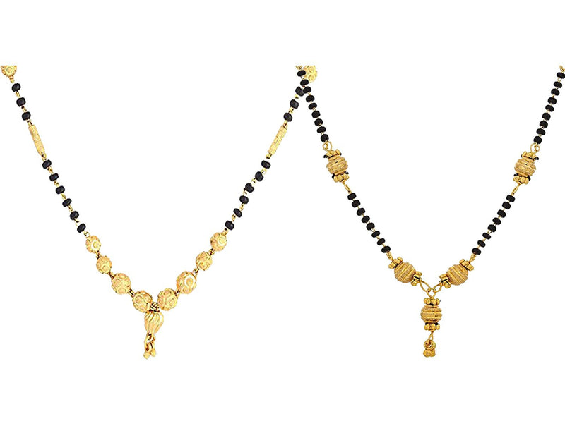 Combo of 2 Gold Plated Mangalsutra Necklace for Women