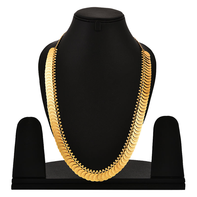 Necklace Gold Plated Long Temple Coin Traditional Fashion Jewellery Se